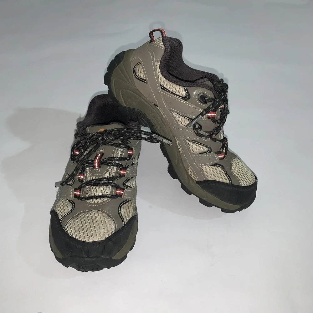 Merrell Shoes Kids Size 12.5 Brown Mesh Lace Up Hiking Trail Outdoor Sneakers